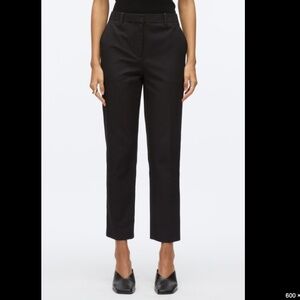 3.1 Phillip Lim Women's Cropped Pencil Black Satin Cotton Pants EUC 0